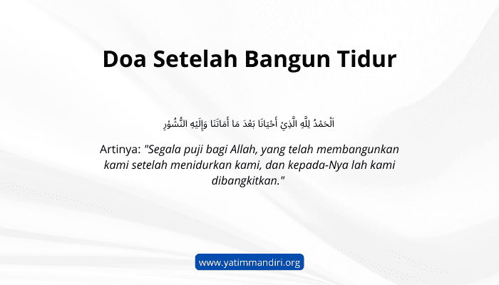 Doa Setelah Bangun Tidur