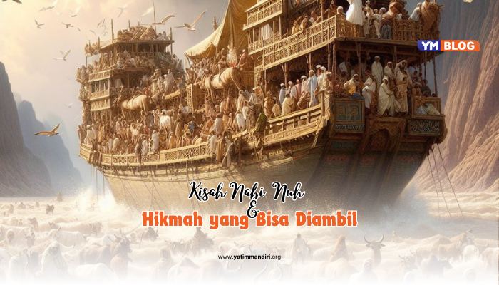 Ilustrasi Kapal Nabi Nuh yang Mengangkut Mahluk Hidup saat Banjir Bandang