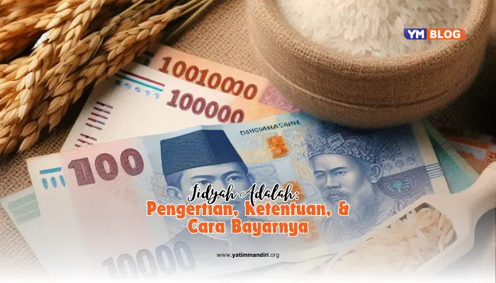 Beras dan uang ilustrasi bentuk fidyah