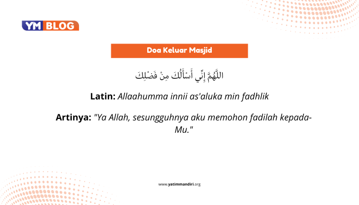 Doa Keluar Masjid
