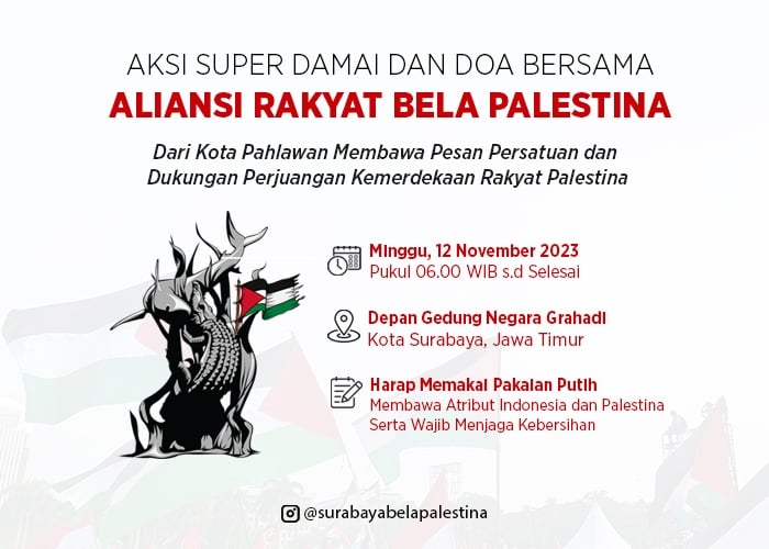 Aksi Bela Palestina Surabaya