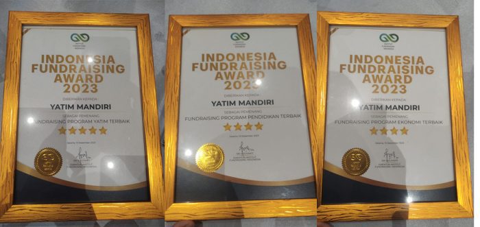 Yatim Mandiri Raih 5 Penghargaan Dalam Indonesia Fundraising Award 2023.