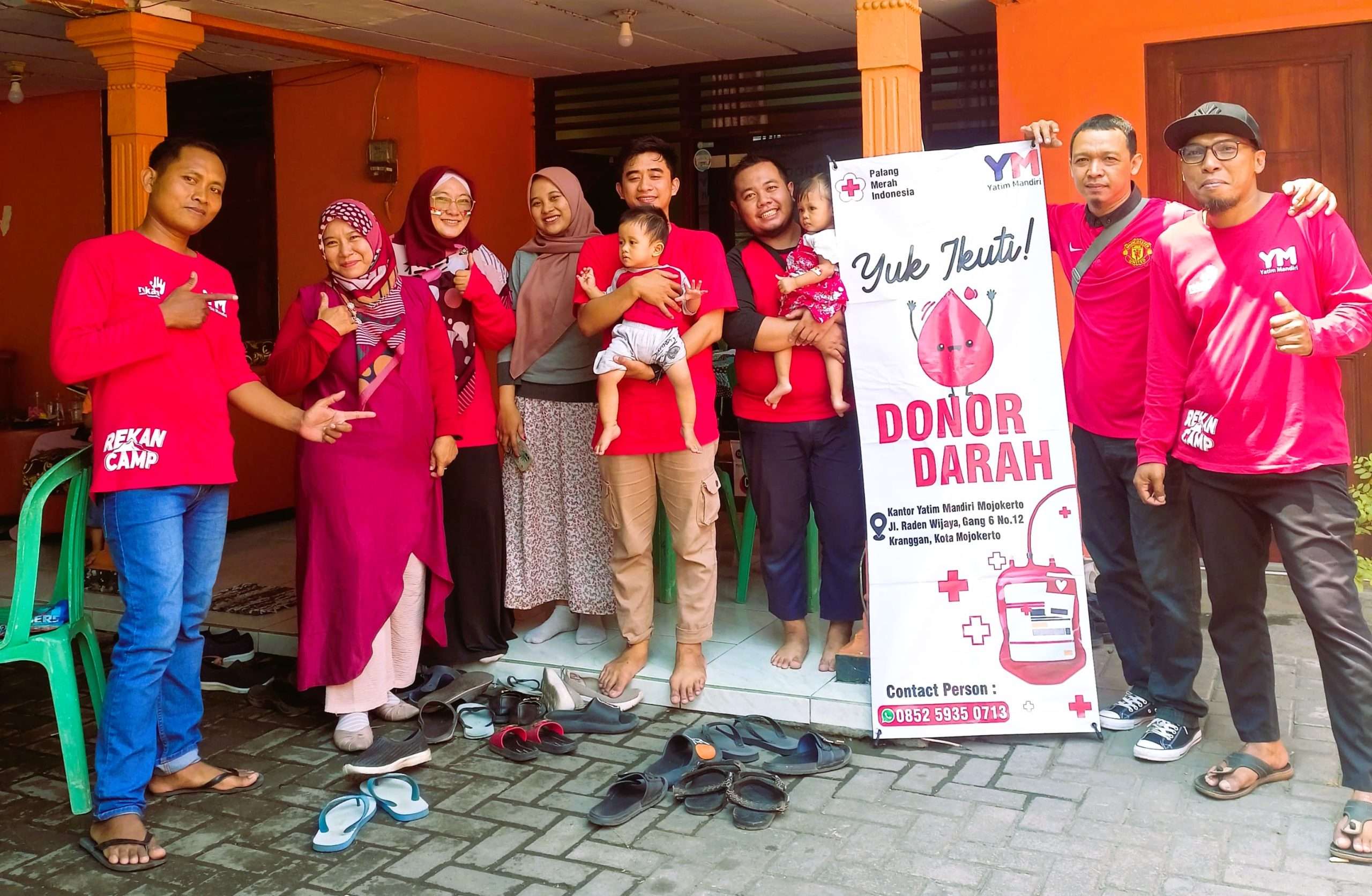 Donor Darah Bersama Yatim Mandiri dan PMI Kota Mojokerto