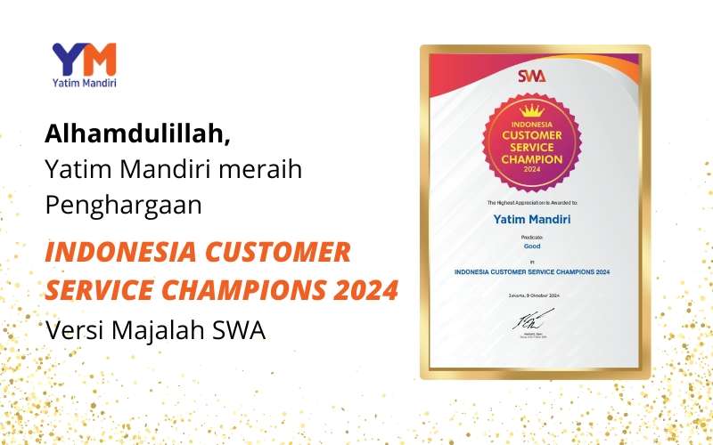 Laznas Yatim Mandiri Raih Apresiasi Indonesia Customer Service Champions 2024