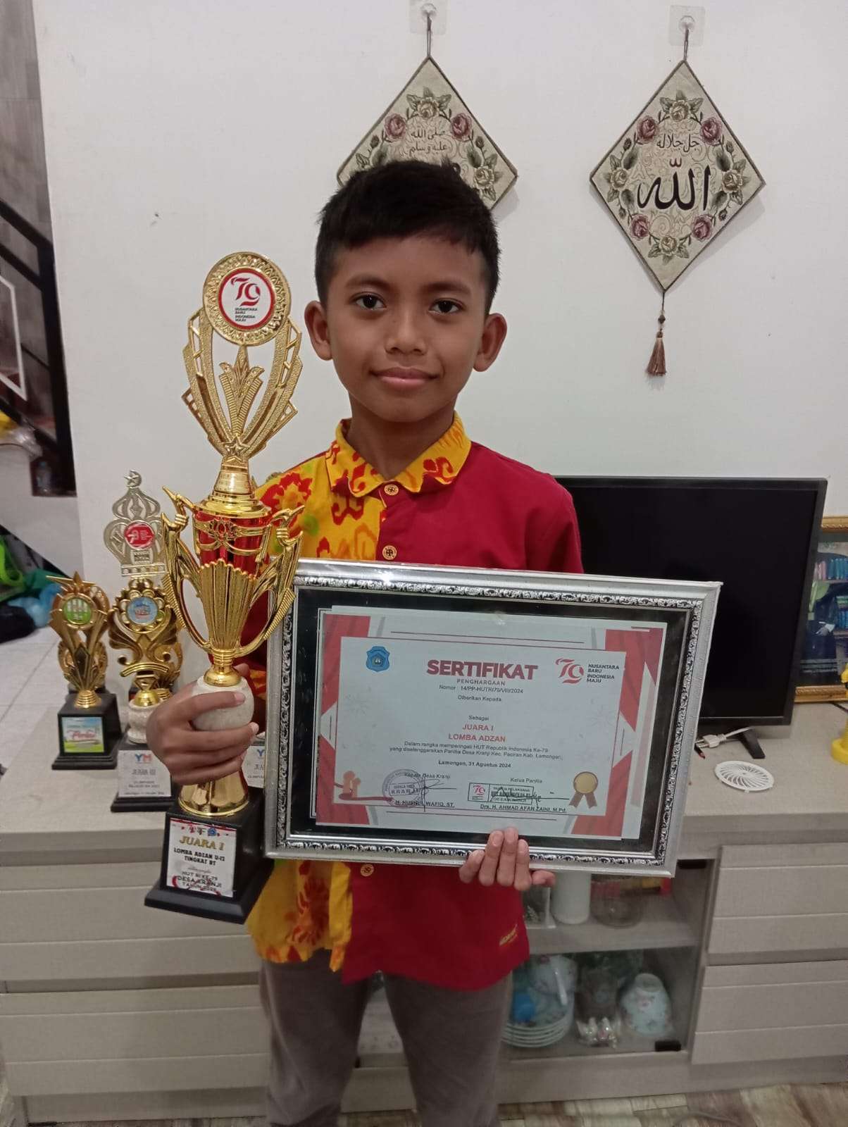 Fattah, Binaan Yatim Mandiri Raih Juara 1 Lomba Adzan