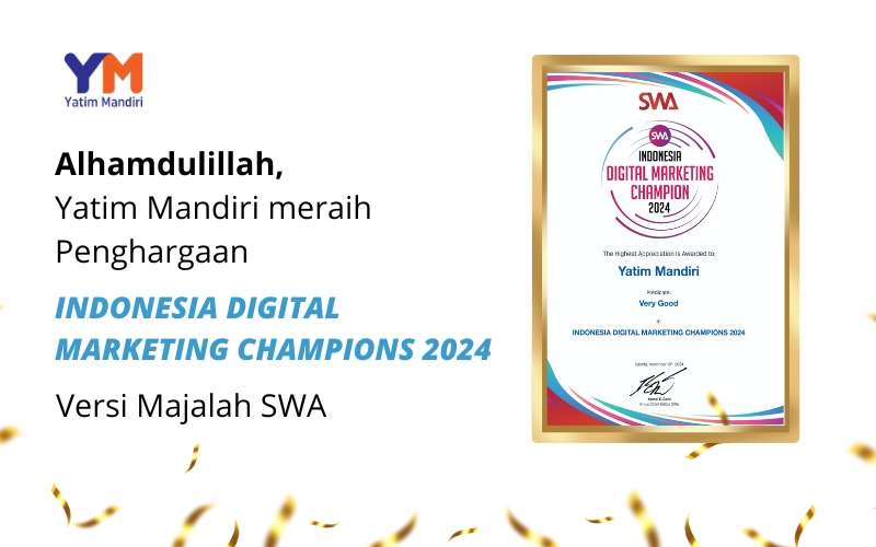 Laznas Yatim Mandiri Raih Penghargaan “Very Good” di Indonesia Digital Marketing Champions 2024