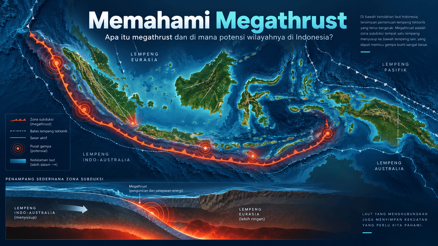 Memahami Megathrust dan Wilayah Potensialnya di Indonesia