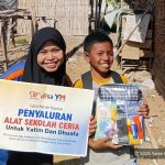 Yatim Mandiri Nganjuk Salurkan Bantuan Alat Sekolah Ceria untuk Adik Lintang