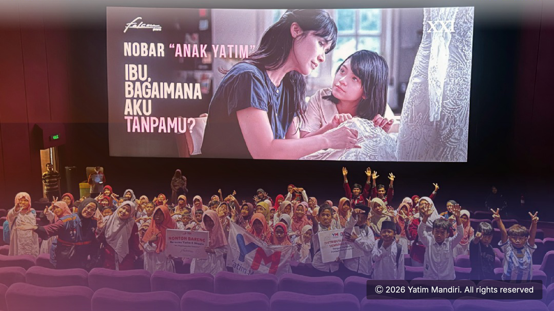 Yatim Mandiri Solo Bersama Falcon Picture Hadirkan Kebahagiaan Melalui Nonton Bareng Film untuk 68 Anak Binaan