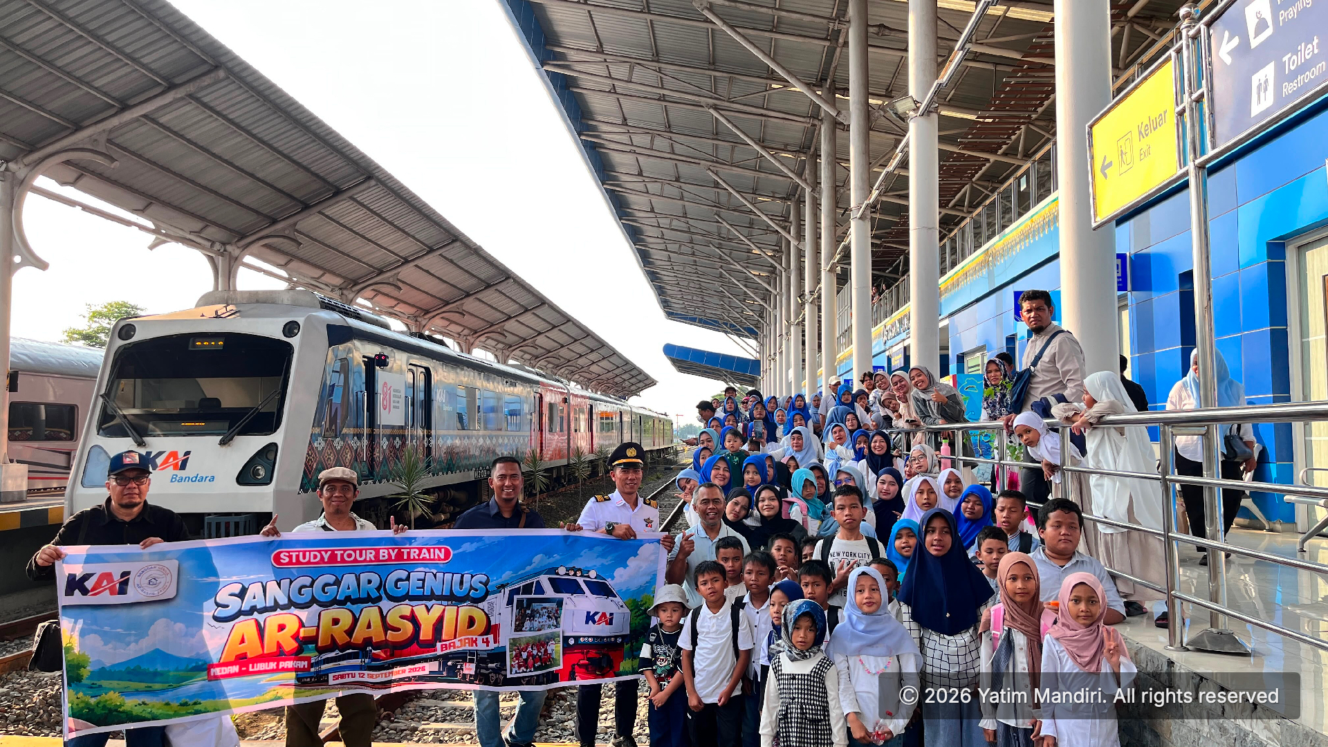 Yatim Mandiri Medan Ajak 150 Anak Sanggar Genius Ar-Rasyid Mengenal Dunia Kereta dan Berani Bermimpi
