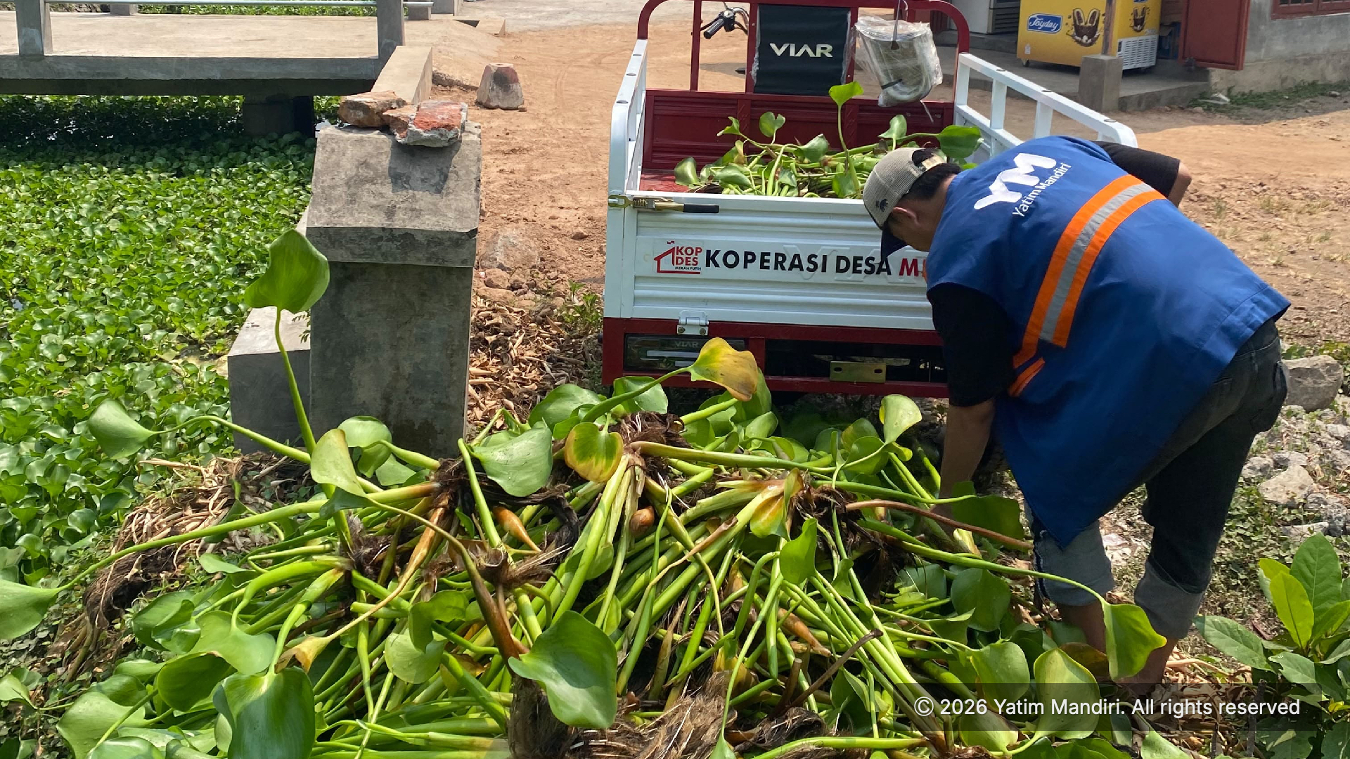 Yatim Mandiri Mojokerto Kembangkan Inovasi Rumah Eceng Gondok untuk Pemberdayaan Masyarakat Desa Tempuran
