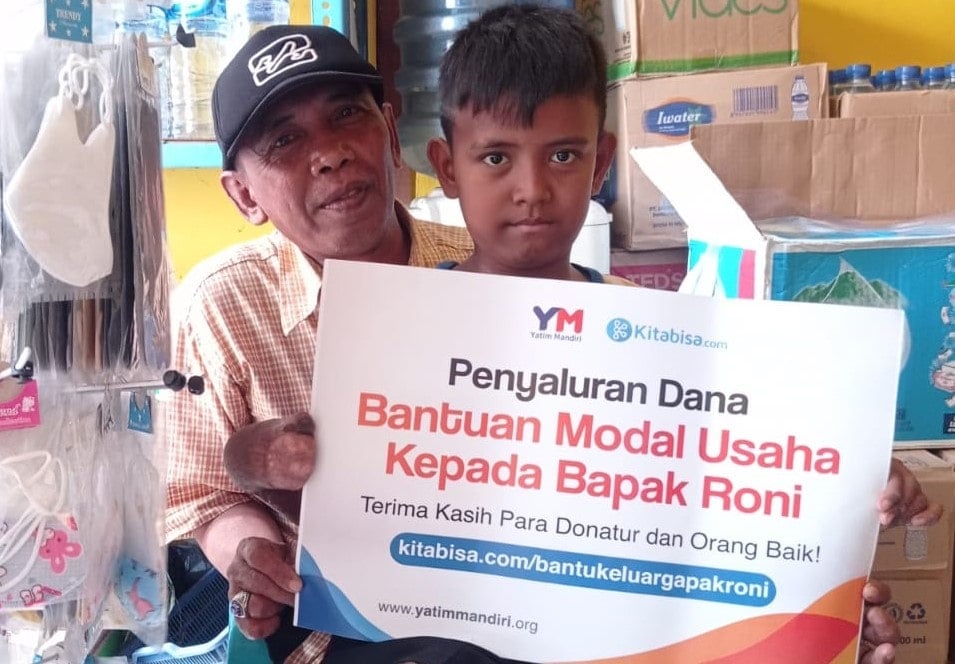 Yatim Mandiri Jakarta Salurkan Bantuan Modal Usaha untuk Bapak Roni